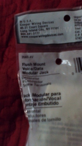 Cooper Wiring Devices/ Eagle Electric Voice/Data Phone Misc Modular Jacks/Outlet - Picture 7 of 8
