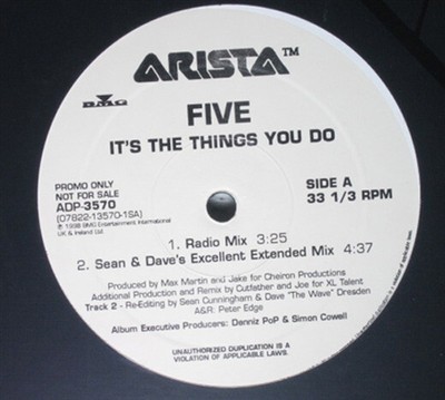 Five - It's The Things You Do (12'', Promo)