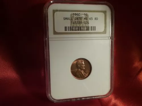 NGC 1 CENT, 1960 ""SMALL DATE"" MS 65 RED 