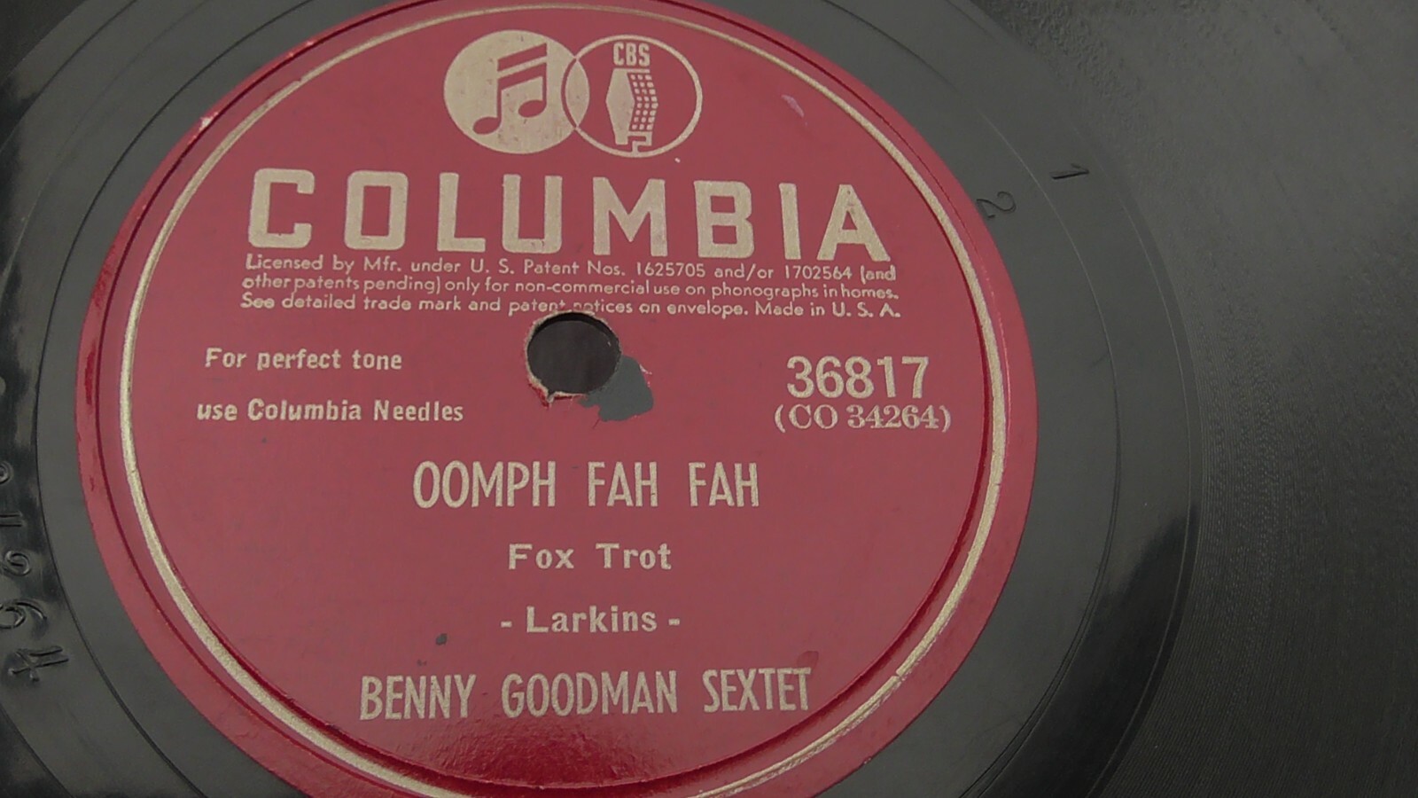 Benny Goodman 78rpm Single 10inch Columbia Records 36817 Slipped Disc eBay