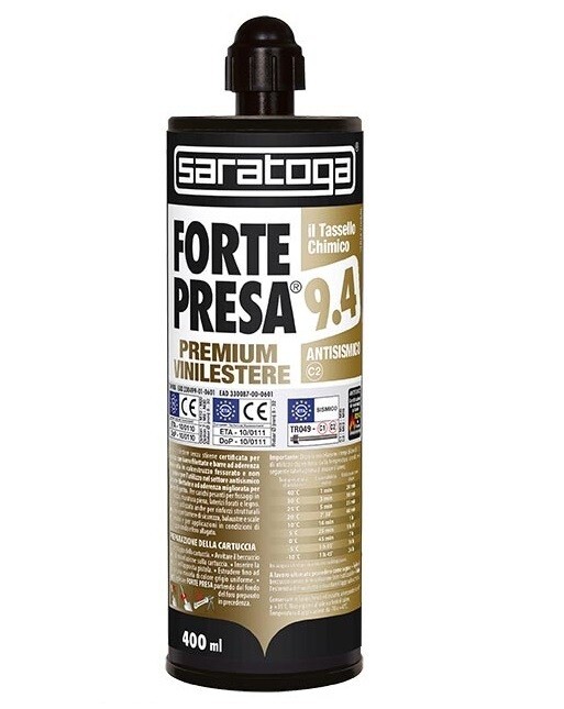 SARATOGA - FORTE PRESA 9.0 RESINA ANCORANTE TASSELLO CHIMICO 400ML PREMIUM