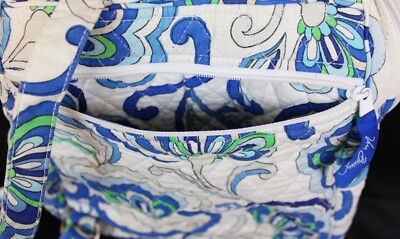 2008 Vera Bradley Mediterranean White Small Mini Backpack Bag Floral Tote Retire 2008 Vera Bradley Mediterranean White Small Mini Backpack  main image 2