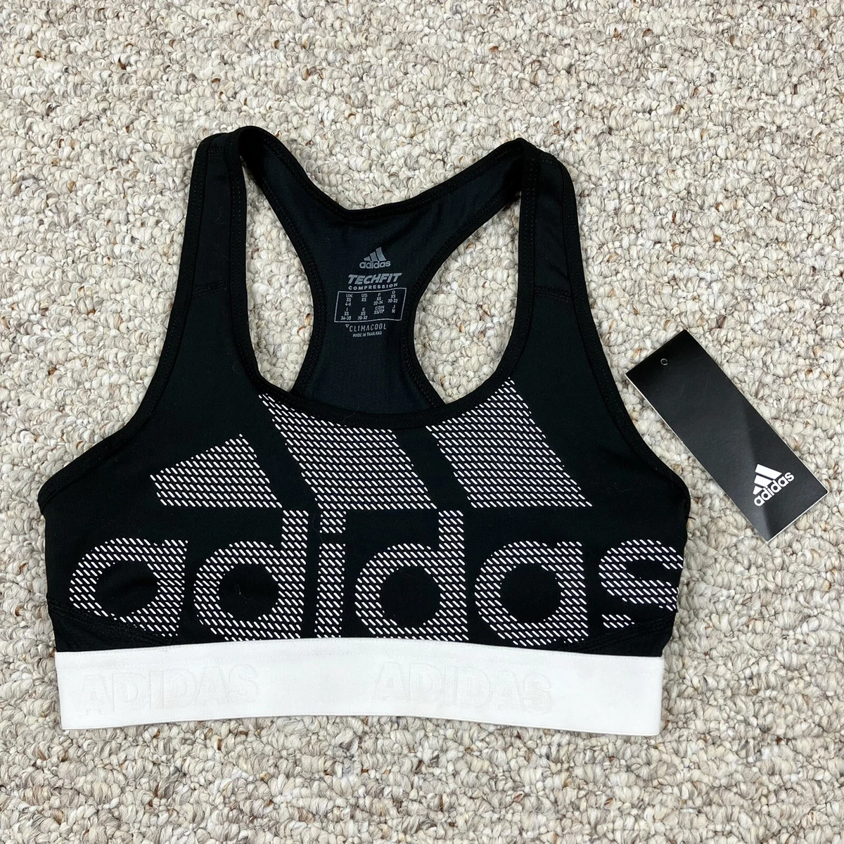 Adidas NEW Womens Climacool Techfit Black &amp; White Compression Sports Size XS | eBay