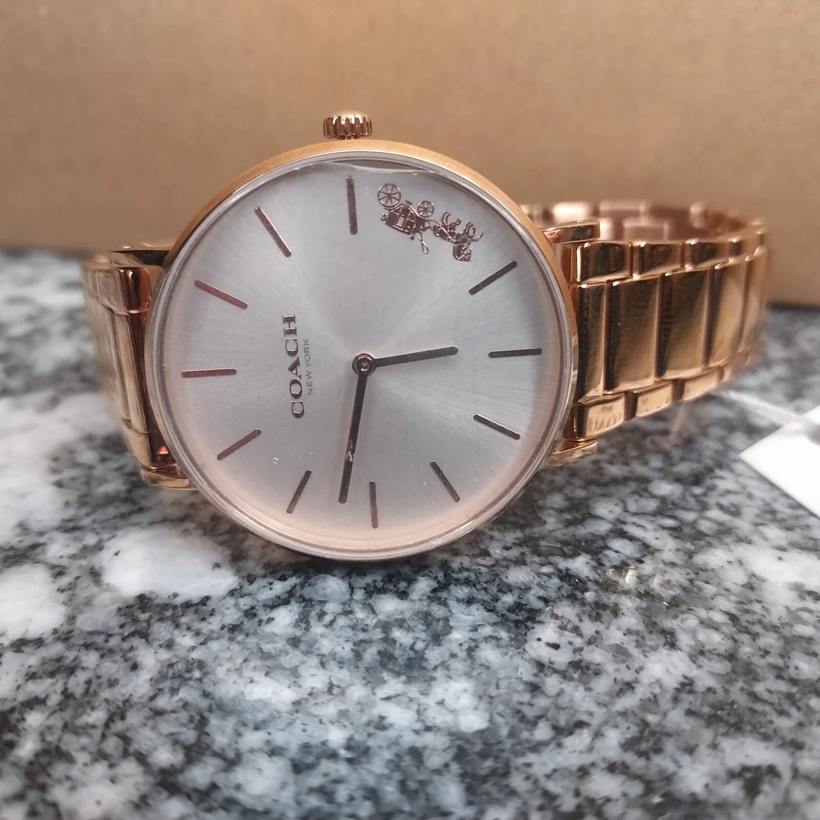 Coach Watch Perry Ladies Analog Rose G Band 14503576 New in Box