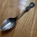Antique TOWLE "Old Colonial" STERLING SILVER ribbed spoon 5 1/2" Ornate