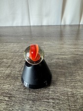Vintage Marble 25mm .98" Cat Eye Shooter Red-Orange 4 Vane Clear Glass