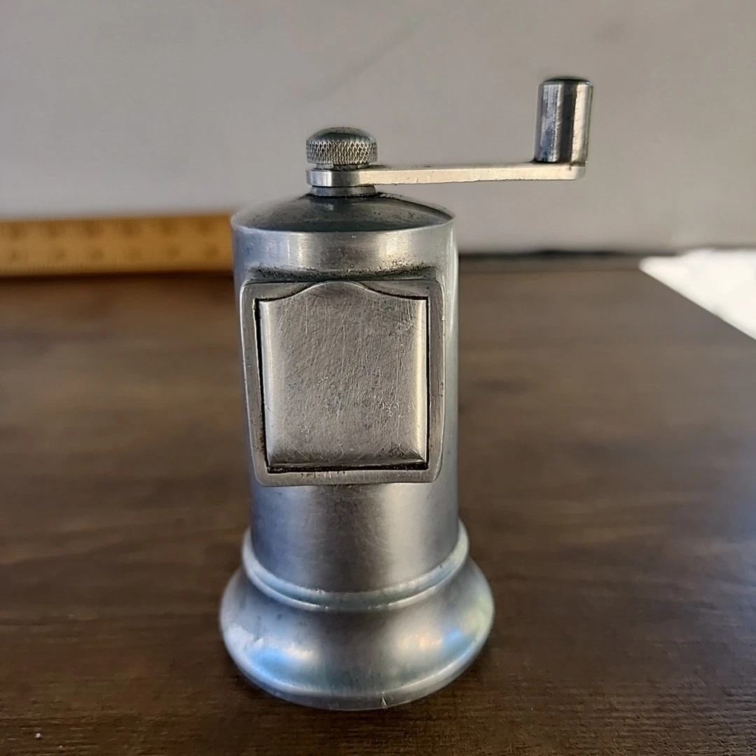 Vintage Perfex 4” Cast Aluminum Pepper Grinder Mill Made In France Spice Salt