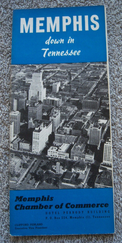 MEMPHIS DOWN IN TENNESSEE ON THE MISSISSIPPI BROCHURE