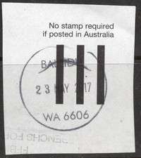 BALLIDU, WA 6606 circular postmark dated 23 MAY 2017