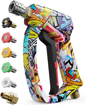 #ad 4000 PSI Pressure Washer Gun Kit w Nozzles Quick Connect M22 3 8 $52.99