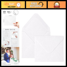 100 Pack White A2 Invitation Envelopes 4-3/8" x 5-3/4", 120 GSM, Premium Quality