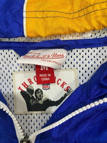 Preowned Vintage Mitchell And Ness NFL Los Angeles Rams Windbreaker Jacket R3 - Picture 3 of 4