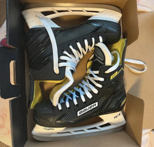 Bauer S23 Eishockeyschlittschuhe Senior EUR 42 Schwarz Wei&szlig; Gelb Schn&uuml;rung