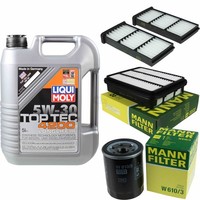Mann Inspektionspaket 5L Liqui Moly Top Tec 5W-30 FüR Mitsubishi Pajero Pinin