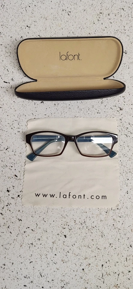 Jean La Font "Lin 5020" Anteojos Marrón Azul Monturas Usadas Muy Bonitas Algunas Usadas Foto 4 de 4