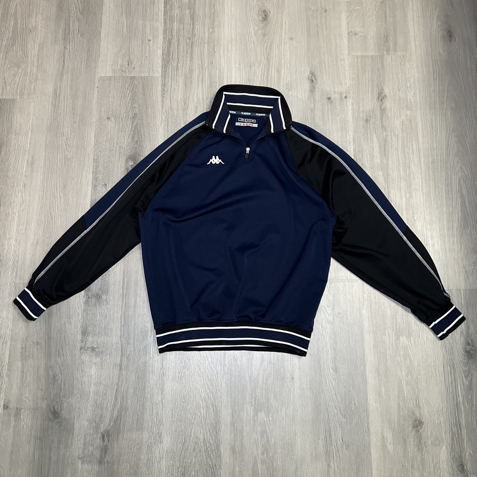 Vintage Kappa 1/4 Zip Boxy Fit Track Jacket Olympic 90s Logo Y2K