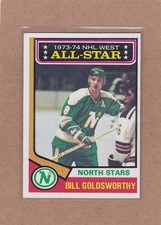 1974-75 TOPPS HOCKEY BILL GOLDSWORTHY #134 NORTH STARS EX+ *A45461