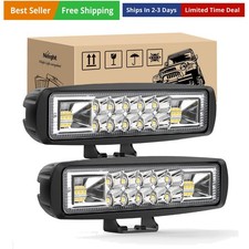 Led Pods 2pcs 6 Inch 60w Flood Spot Beam Combo Light Bar Driving Fog Off Road...