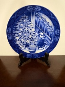 Christmas Plate Tree Child Teddy Bear 7 1/2" Nantucket China