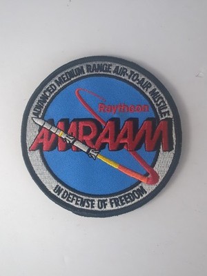4'' USAF AIR FORCE AIM-120 AMRAAM DEFENSE OF FREEDOM RAYTHEON HOOK LOOP PATCH