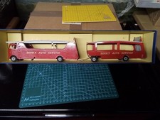 DINKY SUPERTOYS 983 CAR  CARRIER '& TRAILER DINKY AUTO SERVICE IN BOX .NEAR MINT