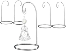 Ornament Display Stands - Silver Christmas Holders - Chrome Finished Metal Stand