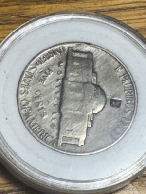 1943 Wartime Jefferson Nickel Coin B Mint Mark !!!