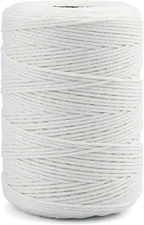 Jijacraft White Cotton String Butchers Cooking String Twine 2Mm 656Ft for Crafts