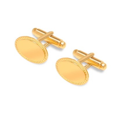 LeCalla 14K Vergoldet Silber Oval Form Seil Bord?re Gravur Herren...