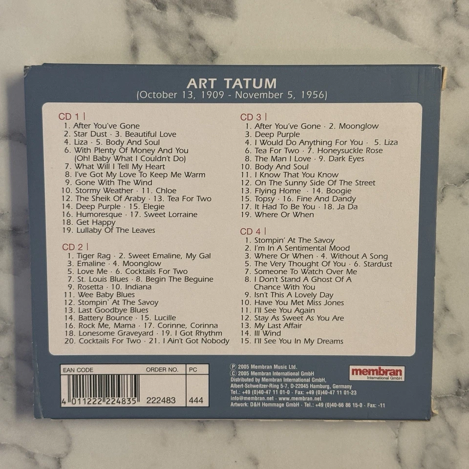 Art Tatum Stormy Weather 4 CD Box Set 2005 Jazz Quadromania Series - Image 2 of 2