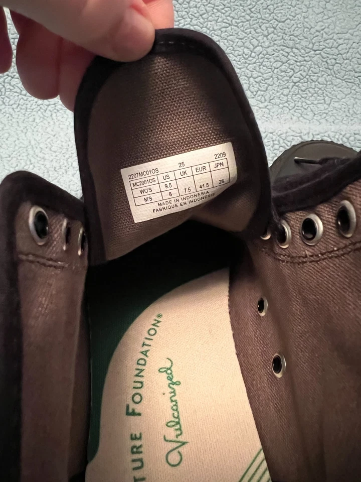 PF Flyers Sandlot Zapatos Hombres 8 Mujeres 9.5 Parte Superior Alta Lona Tenis Negro Patinador Foto 3 de 4