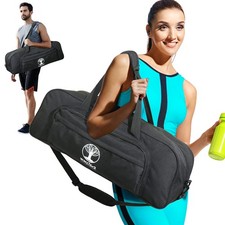 Yoga Mat Bag Carrier with 8-Pocket  Wet Pocket, Air Vent  Large Yoga Mat Ho...