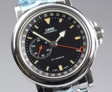 Set Completo [NOS] ORIS 640 7467B Puntatore Data 36mm Quadrante Nero Day AT Orologio Uomo