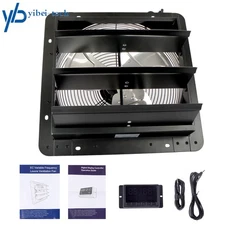 Shutter Exhaust Fan 14 inch Industrial Workshop Greenhouse Garage Wall Mount