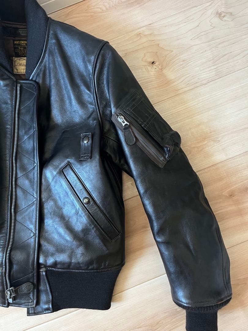 BUZZ RICKSONS Leather Jacket Flight Jacket MA 1 - image 4