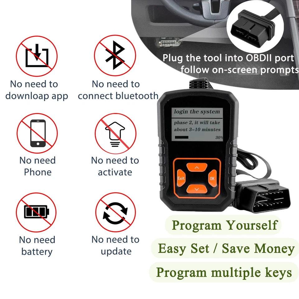 2 For Ford Escape Fusion Edge Taurus Lincoln MKX MKZ Remote Key Fob + Programmer - Image 3 of 4