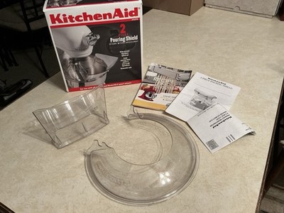 KitchenAid Pouring Shield 2pc Clear Plastic Model KN2PS (New in Box!) 6 Qt KH 5