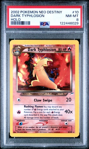 Dark Typhlosion (Unlimited) graded PSA 8 for sale on eBay
