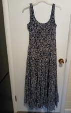 Vintage Jones New York size 14 sleeveless dress, raw edge, Boho