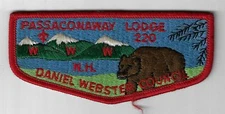 OA 220 Passaconaway WWW Flap RED Bdr. Daniel Webster NH [FBL-1846]