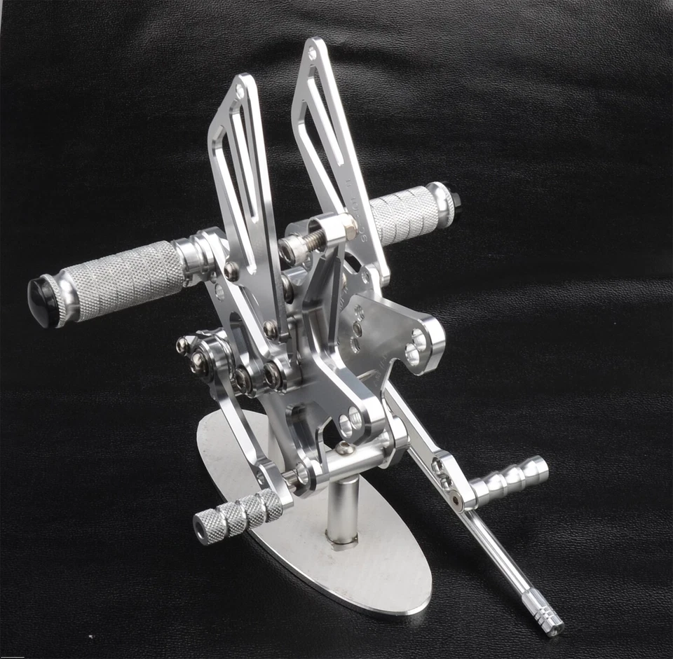 Juego de estriberas traseras plateadas de Estados Unidos para Kawasaki Ninja ZX10R 2011-2023 ABS Foto 3 de 4