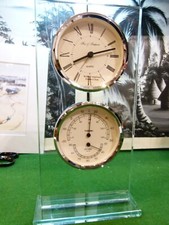 Quartz Alarm Clock & Separate Thermometer & hygrometer Meter Set in 10mm Glass
