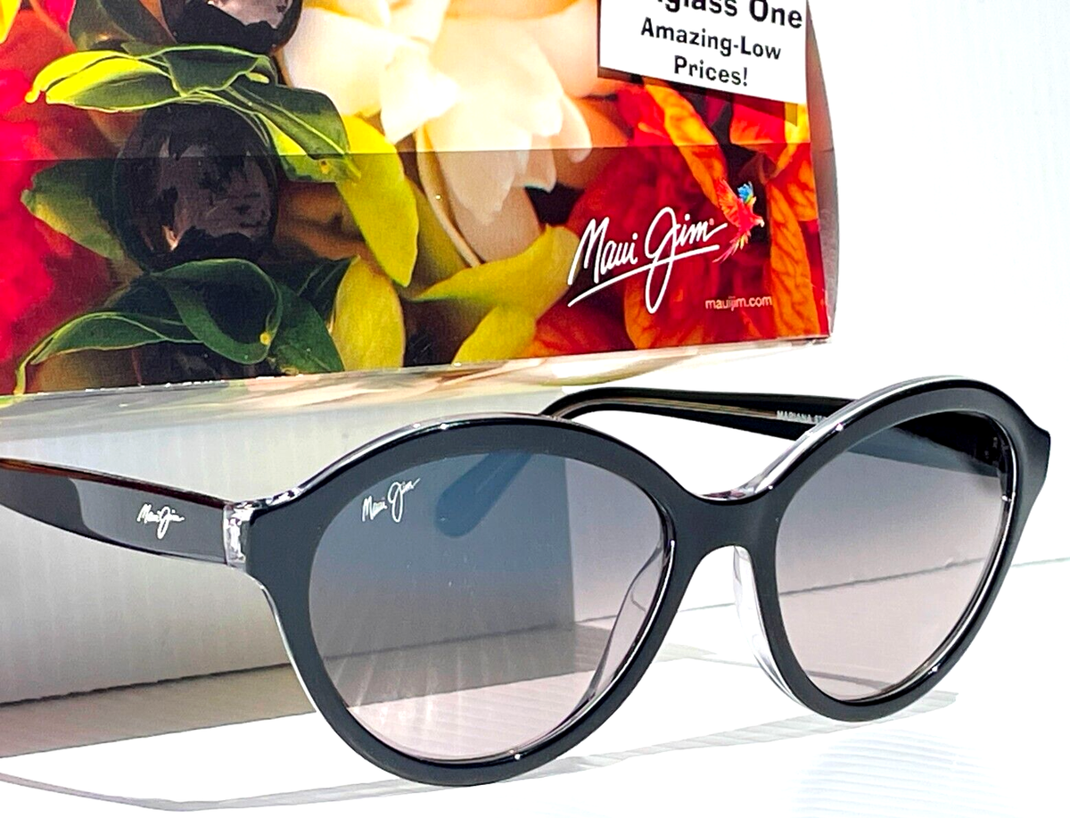 Galaxy - mariii NEW Maui Jim MARIANA Black Crystal POLARIZED Grey GLASS Lens