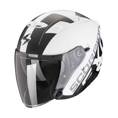 SCORPION Jethelm EXO-230 QR Mattweiss Schwarz Gr: M ECE 22.06