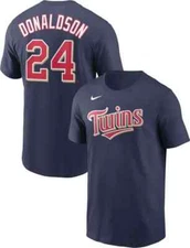 BRAND NEW NIKE MINNESOTA TWINS BLUE TEE SHIRT JOSH DONALDSON #24 (M, L, XL, XXL)