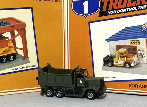 TYCO US-1 ELECTRIC TRUCKING 1983 "ARMY TRANSPORT" SET VGC USED DUMP TRUCK ONLY