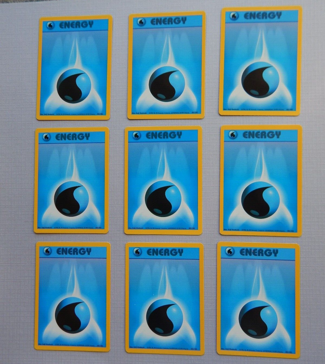 Pokemon TCG 1999 Base Set Water Energy 111/111 Blue Card | eBay