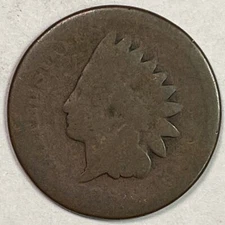 1864 Bronze Indian Head Cent Almost Good AG Coin #15720