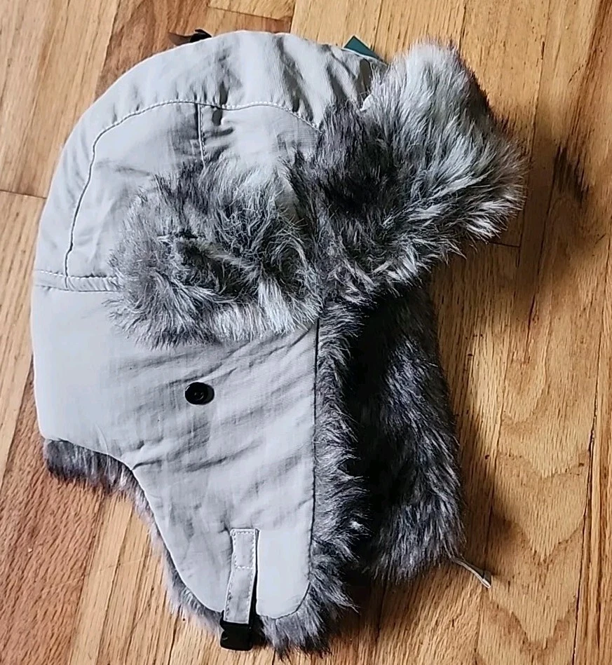 Woolrich Trapper Style Furry Hat Wool Blend Ear Flap Size S/M NEW, Faux Fur - Image 3 of 4
