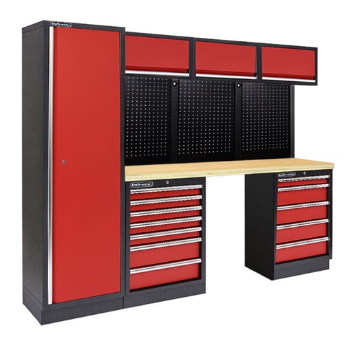 Mobilier d'atelier Oregon Contreplaqué gris - Kraftmeister